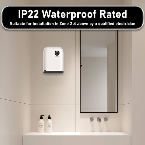 Waterproof bathroom fan heater